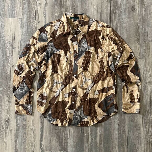 Lauren Ralph Lauren Tops - Vintage Lauren Ralph Lauren Equestrian Long Sleeve Shirt Size Large